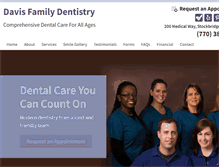 Tablet Screenshot of davisfamilydentistry.com